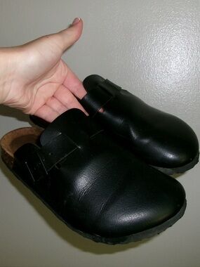 Black Slip-On Clog Shoes